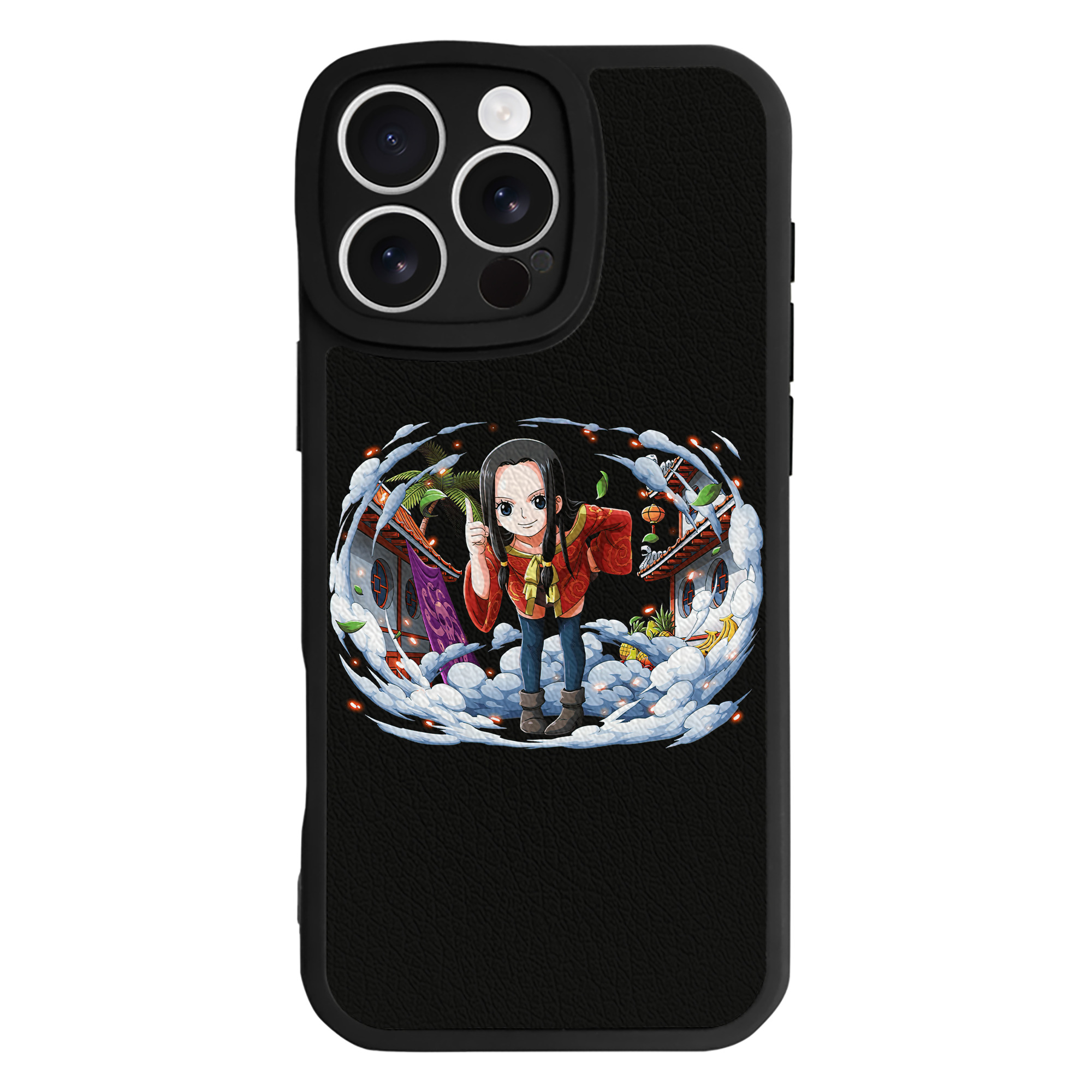 （画像用） ワンピース ボア・ハンコック ONE PIECE Boa·Hancock 【iPhone 16シリーズ対応】シリコンスマホケース（レザー調） 材質：シリコン